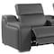 Homeroots 129" Dark Gray Italian Leather Reclining USB Sofa 632877 - alternate 6