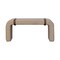 Homeroots 35in Beige and Brown Boucle and Solid Wood Upholstered Bench 723427 - alternate 1