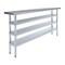 Amgood 14in D x 72in L Stainless Steel Table, Three Undershelves AMG WT-1472-3SH-Z - alternate 1