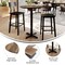 Flash Furniture Commercial 31.25" Natural HPL Tabletop with Black Bar Height X Base ST-RD31-NAT-T2222B-GG - alternate 8