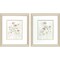 Homeroots Set Of Two Soft Lace Gold Framed Wall Art, 2PK 649317 - alternate 1