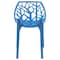 Leisuremod Cornelia Modern Stackable Dining Chair with Cut-Out Tree Design, Transparent Blue, 2PK C18TBU2 - alternate 5