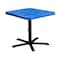 Leisure Craft 36" Square Perforated Pedestal Table, Portable, 30"H, Blue SQ36TAB30-BLUE - alternate 1