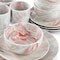 Elama Fine Marble 16 Piece Porcelain Dinnerware Set in Red and Gray EL-FINEMARBLE-RG - alternate 6