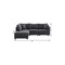 Homeroots 79" Dark Gray Fabric Modular Sleeper Sofa With Ottoman 568301 - alternate 5