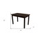 Homeroots 48" Dark Brown Solid Wood Dining Table 548865 - alternate 9