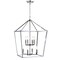 Jonathan Y Pagoda 20" 8-Light Classic Traditional Metal Cage Lantern LED Pendant, Chrome JYL7438C - alternate 9