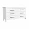 Homeroots 59" White Six Drawer Double Dresser 403749 - alternate 2