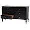 Baxton Studio Callison Spindle Dresser - 6-Drawer Horizontal Cabinet with Turned Accents for Bedroom, Black 271-14742-ZORO - alternate 8