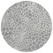 Homeroots 8' Gray And Ivory Round Geometric Washable Indoor Outdoor Area Rug 595075 - alternate 5