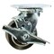 Service Caster 4 Inch Rubber on Aluminum Swivel Caster with Ball Bearing and Brake SCC SCC-30CS420-RAB-TLB - alternate 1