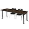 Regency Kee Mobile Adjustable Classroom Table W/ 2 Andy Stack Chairs, 66 in W, 24 in L, Neo Walnut MT6624NWAPCBK45BK - alternate 1