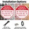 Signmission Private Property No Trespassing Vio, 6 inch X 6 inch, Plastic Sign, 2PK OC-P-2PACK-6-171 - alternate 6