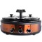 Megachef Round Triple 1.5 Qt Slow Cooker and Buffet Server in Copper and Black with 3 Cooking Pots MC-1103 - alternate 8
