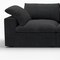 Homeroots 120" Black Linen Blend Modular Sofa With Ottoman And Storage 714583 - alternate 3