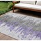 Homeroots 8' X 10' Purple Ivory And Charcoal Abstract Washable Indoor Outdoor Area Rug 582401 - alternate 1