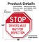 Signmission Stop Drivers Must Wait for Inspecti, 18 inch X 18 inch, Plastic Sign, 2PK OC-P-2PACK-18-253 - alternate 3