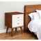 Homeroots 26" Solid Wood and Wood Two Drawer Nightstand 399269 - alternate 6