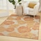 Homeroots 5' X 7' Coral And Ivory Floral Indoor Outdoor Area Rug 552490 - alternate 4