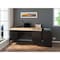 Hirsh Double Pedestal Office Desk W/ Center Drawer, 30 in D X 29.5 in H, 60 in W X Black / Maple 25052 - alternate 4