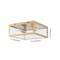 Jonathan Y Grayson 12 in. 2-Light Bohemian Farmhouse Iron/Glass LED Flush Mount, Brass Gold/Clear JYL9501C - alternate 4