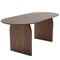 Homeroots 67" Walnut Solid Wood Double Pedestal Base Oval Dining Table 712160 - alternate 1