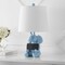 Jonathan Y Kairi 21" Modern Shabby Chic Resin/Iron Happy Elephant LED Kids' Table Lamp with Phone Stand, Blue JYL4060C - alternate 4