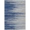 Homeroots 9' X 12' Navy Blue Gray And Ivory Striped Washable Indoor Outdoor Area Rug 597269 - alternate 5