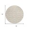 Homeroots 8' Linen Orange And Ivory Round Geometric Washable Indoor Outdoor Area Rug 615202 - alternate 6
