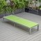 Leisuremod Marlin Patio Chaise Lounge Chair with Grey Aluminum Frame, Green MLGR-77G - alternate 6