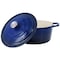 Megachef 5 Quarts Round Enameled Cast Iron Casserole with Lid in Gradient Dark Blue 750124651M - alternate 5