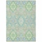 Homeroots 10' X 14' Mint Green Blue And Ivory Oriental Washable Indoor Outdoor Area Rug 597703 - alternate 7