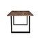 Homeroots 78" Dark Brown And Black Solid Wood Sled Base Dining Table 521831 - alternate 7
