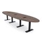Skutchi Designs 14 Person Conference Table With Power Unit | 16' Oval Table | Harmony Series HAR-OVL-48X192-T.BK-H3041-EBLK - alternate 1