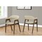 Monarch Specialties Dining Chair, 32-in. Height, Upholstered, Dining Room, Kitchen, Dark Walnut, Sand Fabric, 2PK I 1367 - alternate 2