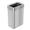 Hls Commercial 16 gal Rectangular Trash Can, Silver, Open Top, Stainless Steel, 10.24 in HLS16UOT - alternate 1