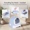 Pawsmark Fully Enclosed Hooded Litter Pan with Front Entry Odor Close Door, Cat Litter Scoop Included QI003672 - alternate 5