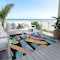 Homeroots 3' X 5' Black Pink And Yellow Striped Washable Indoor Outdoor Area Rug 618040 - alternate 7