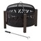 Sunjoy 27 in Steel Wood Burning Fire Pit with Spark Screen and Poker for Patio, Black A301016500 - alternate 1