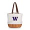 Picnic Time Family Of Brands NCAA Washington Huskies Coronado Canvas and Willow Basket Tote - Picnic Bag 203-00-187-624-0 - alternate 1