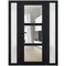 Vdomdoors Front Exterior Prehung FiberGlass Door Clear Glass See-through / Manux 8555 Matte Black Clear Glass MANUX8555EXD-BLK-W14+36+14 x H80+14-LH - alternate 3