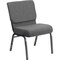 Flash Furniture Fabric Church Chair, Gray XU-CH0221-GY-SV-GG - alternate 1