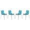 Leisuremod Astor Water Ripple Design Dining Chair, Transparent Blue, 4PK AC20TBU4 - alternate 1