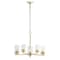 Homeroots Gold Chandelier Iron Ceiling Light With Clear Shades 651656 - alternate 1