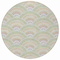 Homeroots 8' Pearl Orange And Purple Round Geometric Washable Indoor Outdoor Area Rug 615226 - alternate 4