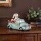 Homeroots 10" Aqua Resin Happy Easter Bunny And Car Figurine 592938 - alternate 3