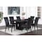 Homeroots 70" Black Faux Marble and Wood Double Pedestal Base Dining Table 564892 - alternate 5