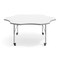 Flash Furniture Commercial Adjustable Height Flower Activity Table with Locking Casters-White XU-A60-FLR-WHT-T-P-CAS-GG - alternate 8