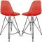 Leisuremod Cresco Acrylic Barstool - Modern ABS Plastic Counter Stool with Steel Legs & Footrest, 2PK CRBL-30TR2 - alternate 1