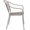 Flash Furniture Light Gray Steel Patio Arm Chair with Round Back, PK5 5-CO-3-SIL-GG - alternate 4